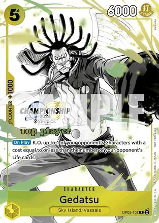 Gedatsu (Championship 2024 Top Player Pack Vol. 2) (OP05-102) - [One Piece Promotion Cards] Foil