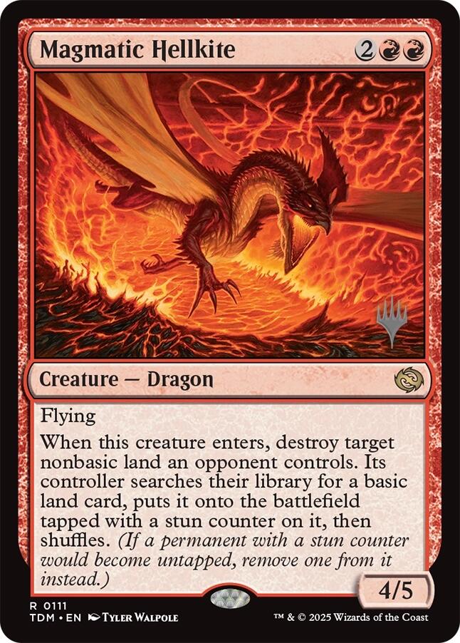 Magmatic Hellkite [Tarkir: Dragonstorm Promos] Foil