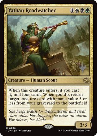 Yathan Roadwatcher [Tarkir: Dragonstorm Promos] Foil