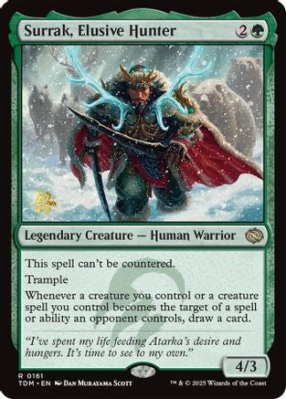 Surrak, Elusive Hunter [Tarkir: Dragonstorm Prerelease Cards] Foil