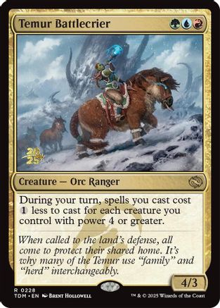 Temur Battlecrier [Tarkir: Dragonstorm Prerelease Cards] Foil