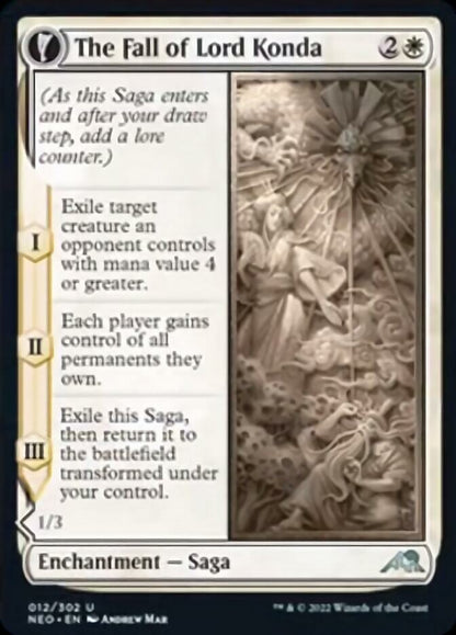 The Fall of Lord Konda // Fragment of Konda [Kamigawa: Neon Dynasty] Foil