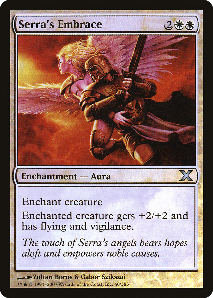 Serra's Embrace  [Tenth Edition] Foil