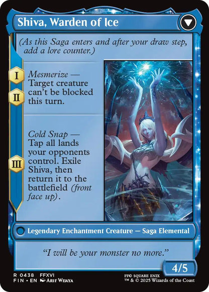 Jill, Shiva's Dominant // Shiva, Warden of Ice (Extended Art) [FINAL FANTASY] Foil