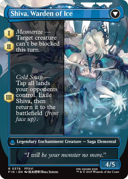 Jill, Shiva's Dominant // Shiva, Warden of Ice (Borderless) [FINAL FANTASY] Foil