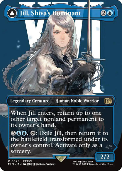 Jill, Shiva's Dominant // Shiva, Warden of Ice (Borderless) [FINAL FANTASY] Foil