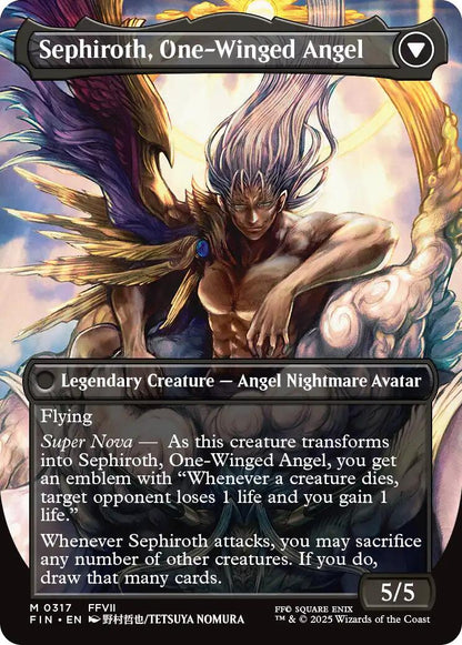 Sephiroth, Fabled SOLDIER // Sephiroth, One-Winged Angel (Borderless) (0317) [FINAL FANTASY] Foil
