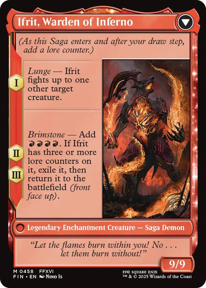 Clive, Ifrit's Dominant // Ifrit, Warden of Inferno (Extended Art) [FINAL FANTASY] Foil