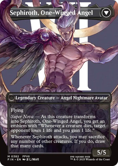 Sephiroth, Fabled SOLDIER // Sephiroth, One-Winged Angel (Borderless) (0382) [FINAL FANTASY] Foil
