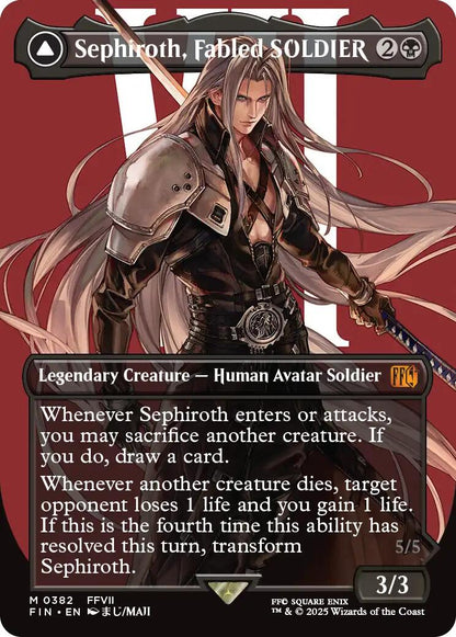 Sephiroth, Fabled SOLDIER // Sephiroth, One-Winged Angel (Borderless) (0382) [FINAL FANTASY] Foil