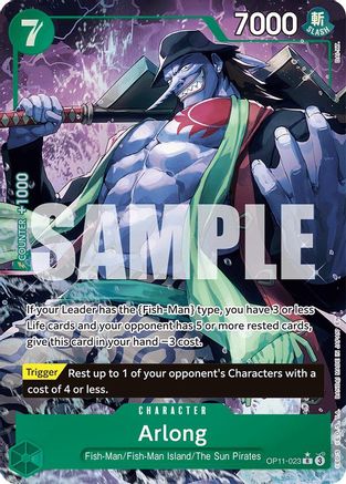 Arlong (Alternate Art) (OP11-023) - [A Fist of Divine Speed] Foil