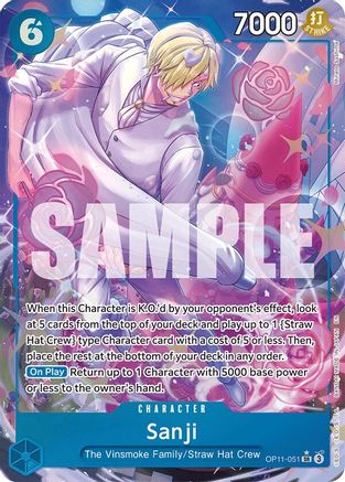 Sanji (Alternate Art) (OP11-051) - [A Fist of Divine Speed] Foil