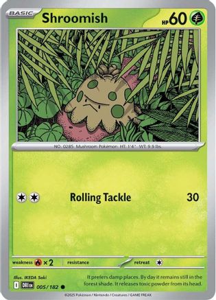 Shroomish (005/182) [Scarlet & Violet: Destined Rivals] Reverse Holofoil