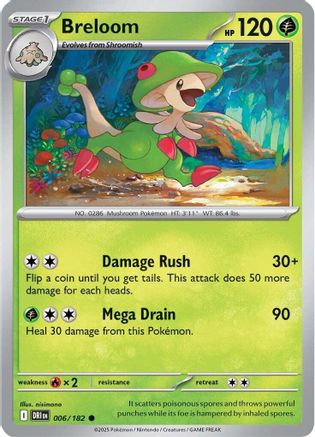 Breloom (006/182) [Scarlet & Violet: Destined Rivals] Reverse Holofoil