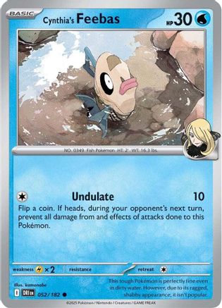 Cynthia's Feebas (052/182) [Scarlet & Violet: Destined Rivals] Reverse Holofoil