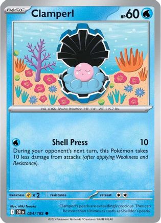 Clamperl (054/182) [Scarlet & Violet: Destined Rivals] Reverse Holofoil