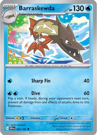 Barraskewda (063/182) [Scarlet & Violet: Destined Rivals] Reverse Holofoil