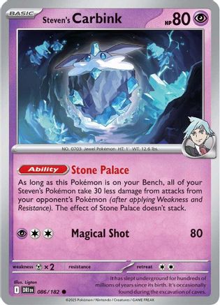 Steven's Carbink (086/182) [Scarlet & Violet: Destined Rivals] Reverse Holofoil