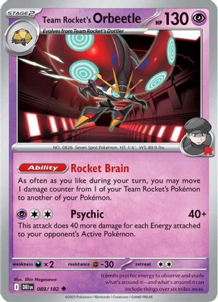 Team Rocket's Orbeetle (089/182) [Scarlet & Violet: Destined Rivals] Reverse Holofoil