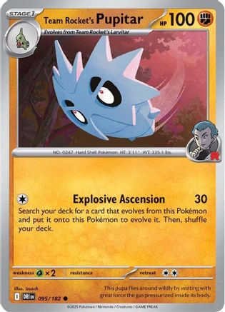 Team Rocket's Pupitar (095/182) [Scarlet & Violet: Destined Rivals] Reverse Holofoil