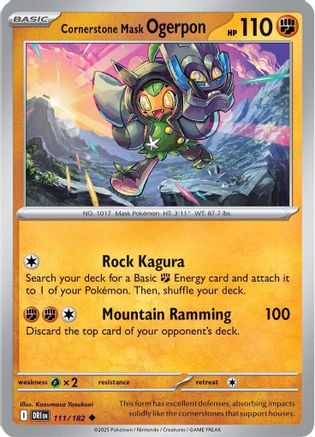 Cornerstone Mask Ogerpon (111/182) [Scarlet & Violet: Destined Rivals] Reverse Holofoil