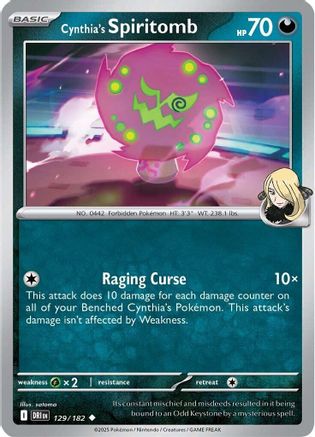Cynthia's Spiritomb (129/182) [Scarlet & Violet: Destined Rivals] Reverse Holofoil
