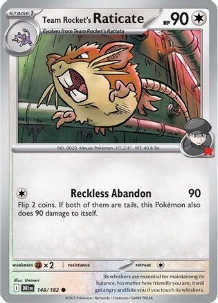 Team Rocket's Raticate (148/182) [Scarlet & Violet: Destined Rivals] Reverse Holofoil