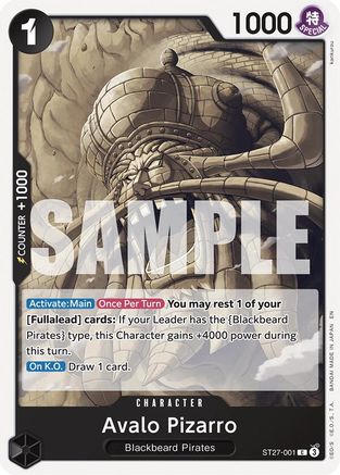 Avalo Pizarro (ST27-001) - [Starter Deck 27: BLACK Marshall.D.Teach]