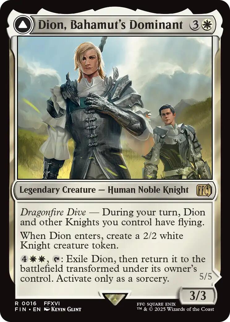 Dion, Bahamut's Dominant // Bahamut, Warden of Light [FINAL FANTASY] Foil