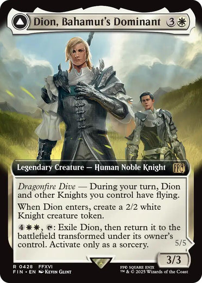 Dion, Bahamut's Dominant // Bahamut, Warden of Light (Extended Art) [FINAL FANTASY] Foil