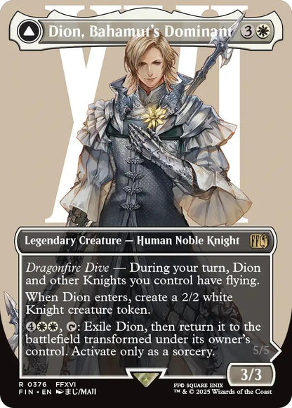Dion, Bahamut's Dominant // Bahamut, Warden of Light (Borderless) [FINAL FANTASY] Foil
