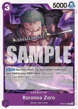 Roronoa Zoro (Reprint) (OP09-076) - [Starter Deck 26: PURPLE/BLACK Monkey.D.Luffy]