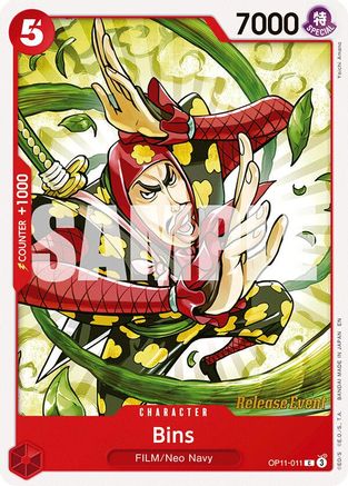 Bins (OP11-011) - [A Fist of Divine Speed Release Event Cards]