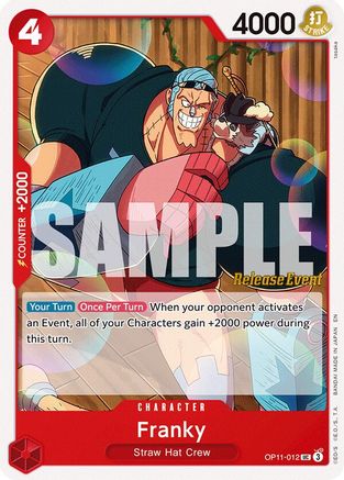 Franky (OP11-012) - [A Fist of Divine Speed Release Event Cards]
