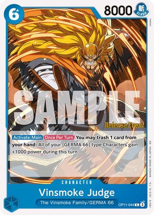Vinsmoke Judge (OP11-044) - [A Fist of Divine Speed Release Event Cards]