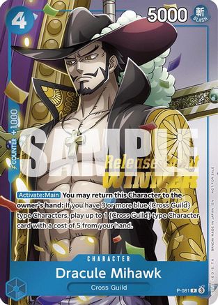 Dracule Mihawk (OP11 Release Event Winner) (P-081) - [One Piece Promotion Cards] Foil