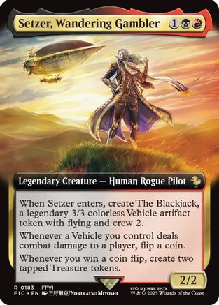 Setzer, Wandering Gambler (Extended Art) [FINAL FANTASY Commander] Foil