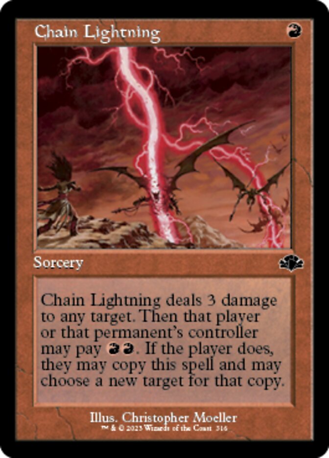 Chain Lightning (Retro) [Dominaria Remastered] Foil