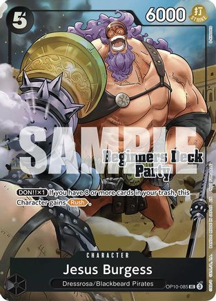 Jesus Burgess (Beginners Deck Party [ST-23] - [ST-28] Winner Pack) (OP10-085) - [One Piece Promotion Cards] Foil