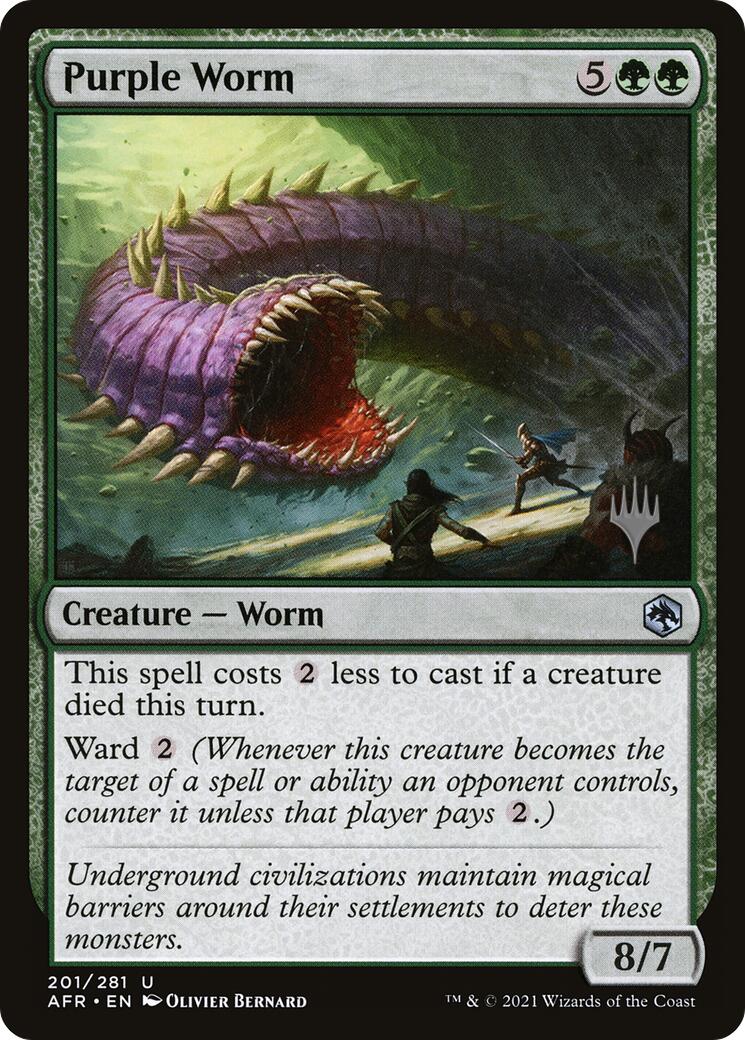 Purple Worm [Tarkir: Dragonstorm Promos] Foil
