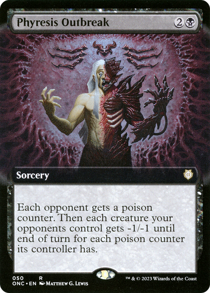 Phyresis Outbreak (Extended Art) [Phyrexia: All Will Be One Commander] Foil