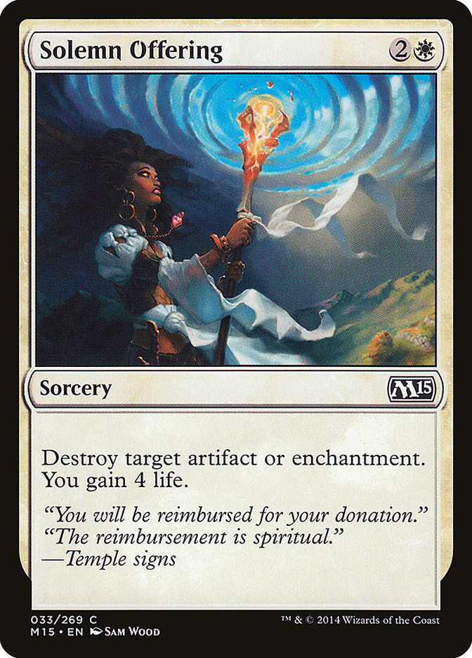 Solemn Offering [Magic 2015] Foil