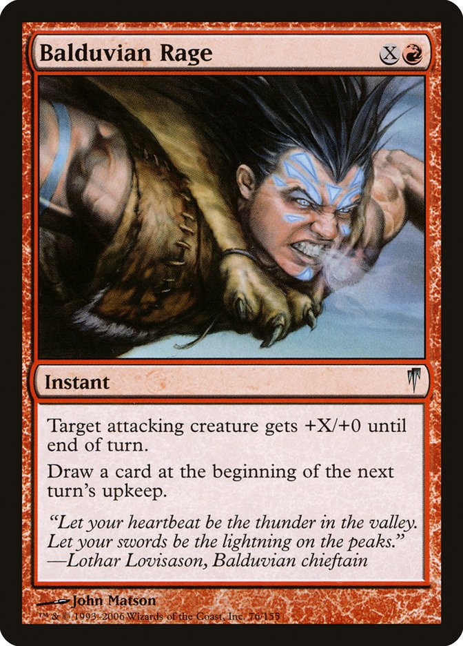 Balduvian Rage [Coldsnap] Foil