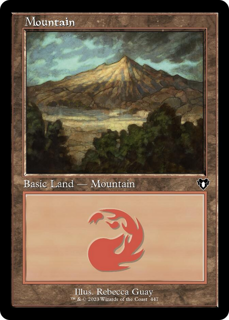 Mountain (447) (Retro) [Commander Masters] Foil