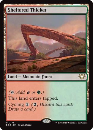 Sheltered Thicket  [Commander: Edge of Eternities]