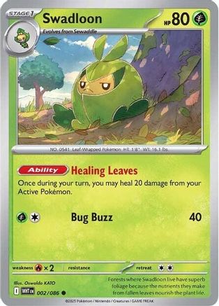 Swadloon (002/086) [Scarlet & Violet: White Flare] Reverse Holofoil