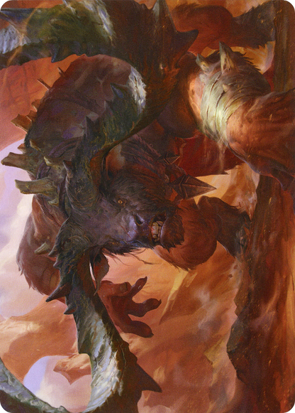 Moraug, Fury of Akoum // Moraug, Fury of Akoum  [Zendikar Rising Art Series] (Borderless) Foil