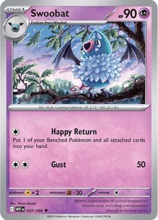 Swoobat (034/086) [Scarlet & Violet: White Flare] Reverse Holofoil
