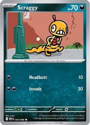 Scraggy (054/086) [Scarlet & Violet: White Flare] Reverse Holofoil