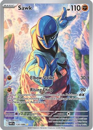 Sawk 128/086  - Holofoil SV White Flare - Illustration Rare